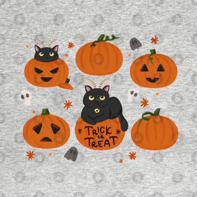 Pumpkin cat design by Veyiive